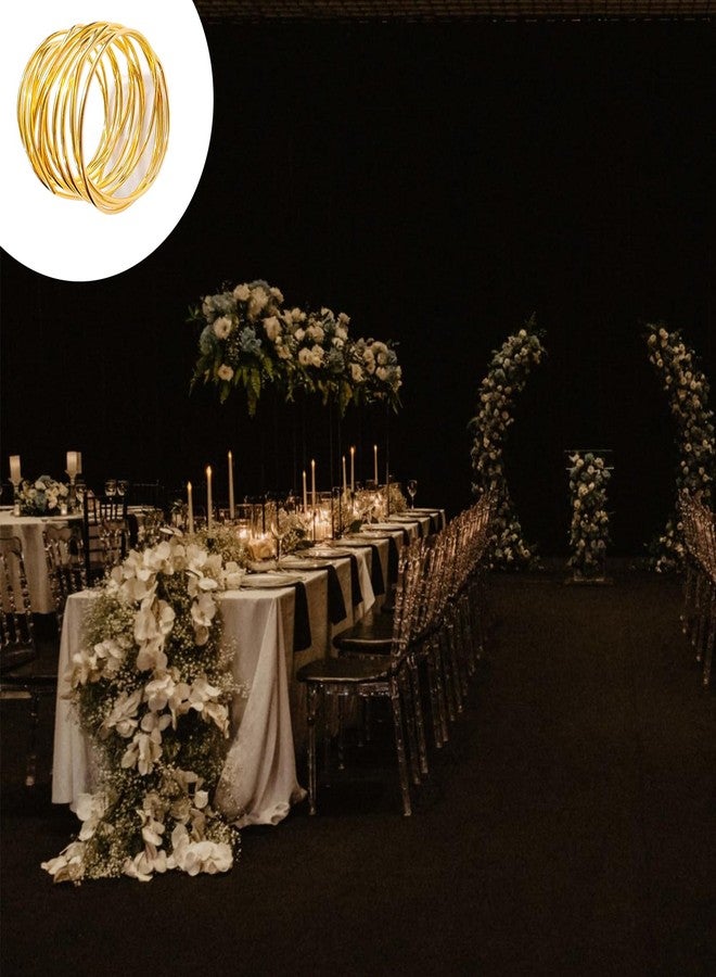 FORESRUM Gold Napkin Rings - 6 PCS Metal Napkin Rings(Twisted Wire) Napkin Holders Buckles for Family Dinner, Wedding, Party,Table Decorations - Image 3